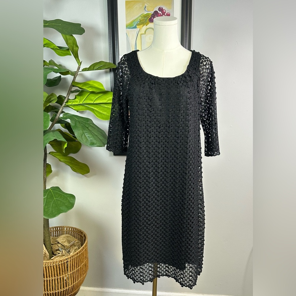 Rabbit Rabbit Rabbit Designs Crochet Dress Size 12 3/4 Sleeve